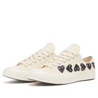 Comme des Garçons Play Men's x Converse Multi Heart Low Sneaker in Beige