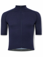 Café du Cycliste - Merino Wool-Blend Cycling Jersey - Blue