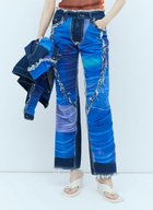 Paula Canovas del Vas Mesh Construction Denim Jeans