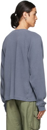 John Elliott Blue Folsom Thermal Long Sleeve T-Shirt