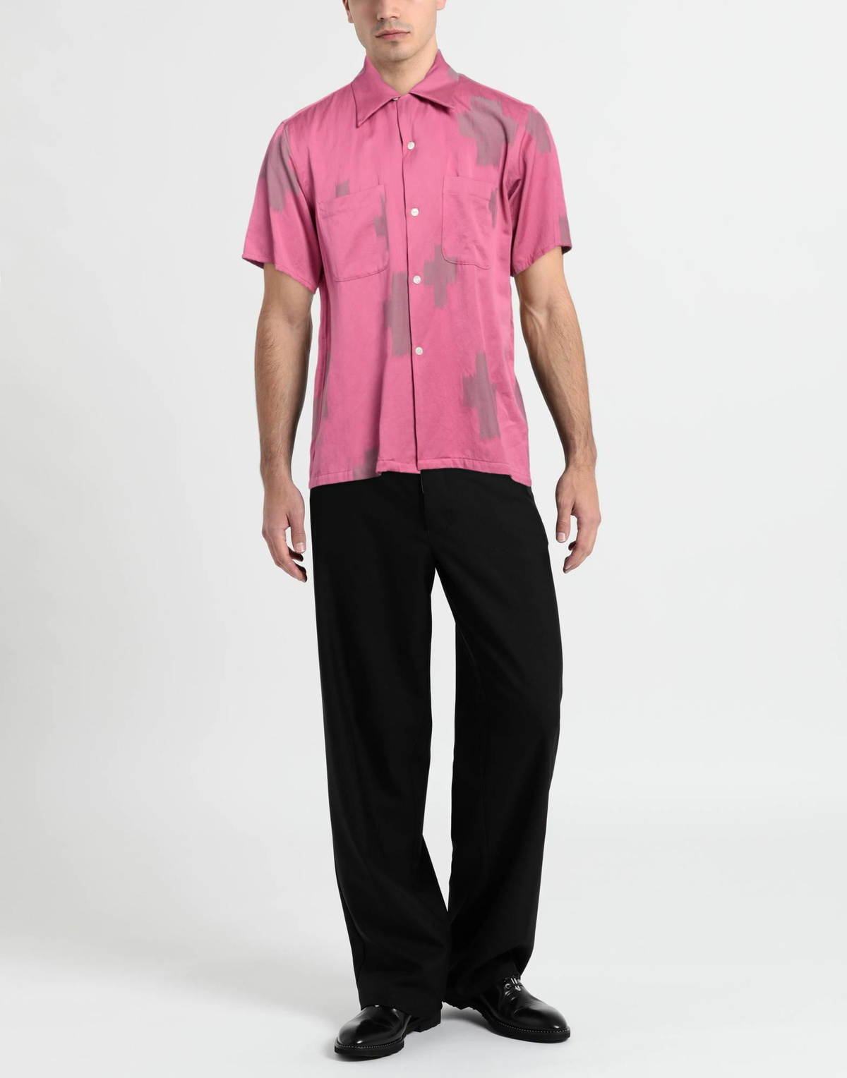 Needles Mens Shirt in Magenta