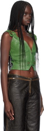 KNWLS Green Velox Leather Corset