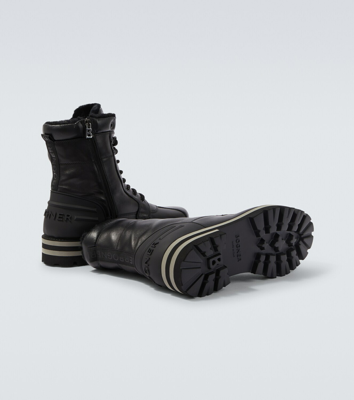 Bogner Courchevel leather lace-up boots