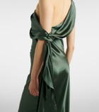 The Sei Draped asymmetric silk satin gown