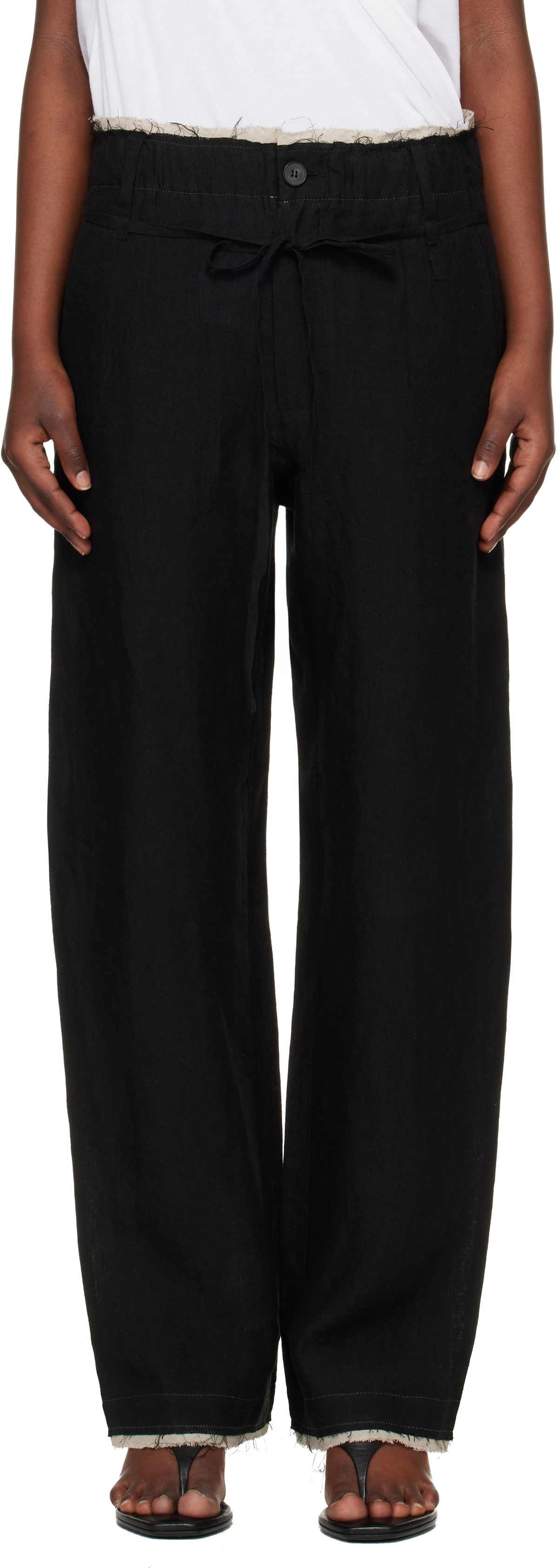 POST ARCHIVE FACTION (PAF) Black Drifter Single Trousers
