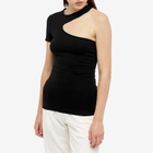 Helmut Lang Women's Seamless Cut Out T-Shirt in Black