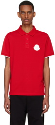 Moncler Red Cotton Polo