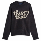 thisisneverthat Men's Heart Logo Knit Jumper in Dark Navy