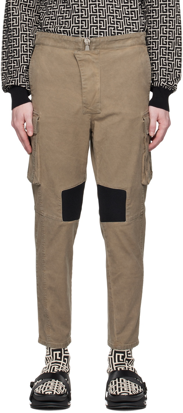 Balmain Black Patch Cargo Pants