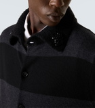 Simone Rocha Embellished striped wool cardigan