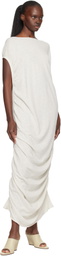 Lauren Manoogian Off-White Drape Maxi Dress