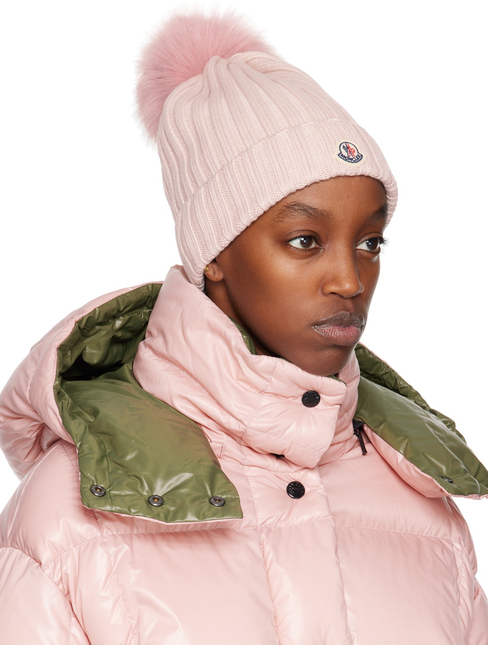 Moncler Pink Pom-Pom Beanie Moncler