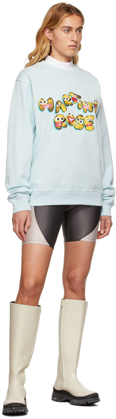 Martine Rose Blue Googly Eyes Sweatshirt
