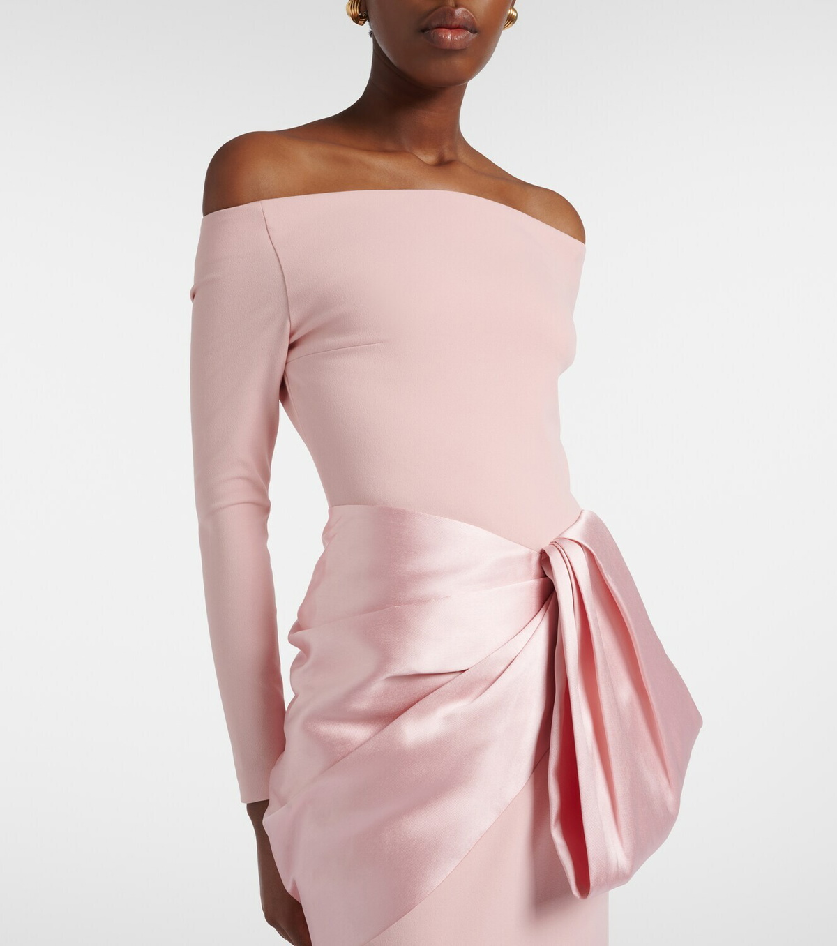 Solace London Rhianne satin-trimmed cocktail dress
