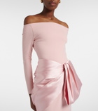 Solace London Rhianne satin-trimmed cocktail dress