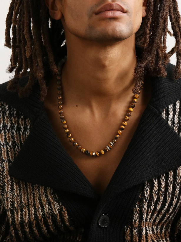 Photo: Sydney Evan - 14-Karat Gold, Tiger's Eye and Diamond Necklace