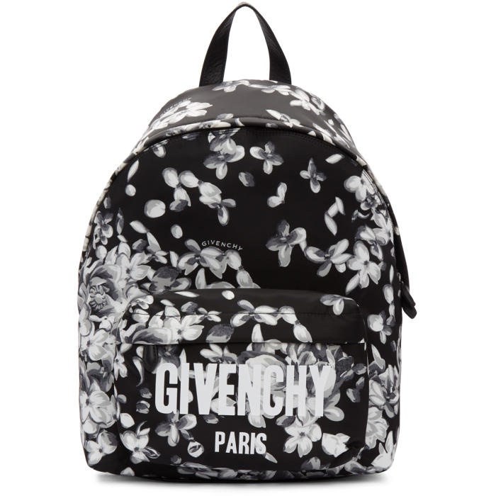 Photo: Givenchy Black and White Hydrangea Print Backpack 