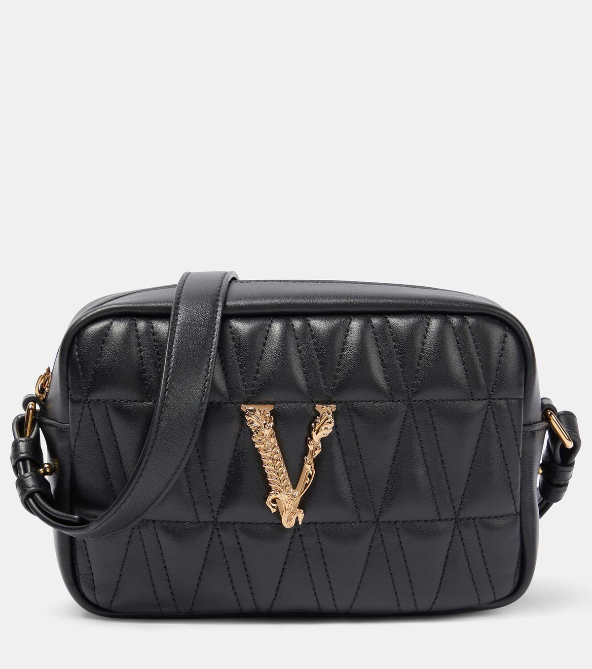 Versace Virtus quilted leather crossbody bag Versace