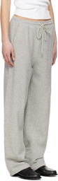 The Elder Statesman Gray Daily Wide Leg Sweatpants