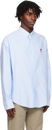 AMI Alexandre Mattiussi Blue Ami De Cœur Shirt
