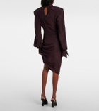Mugler Draped asymmetric minidress