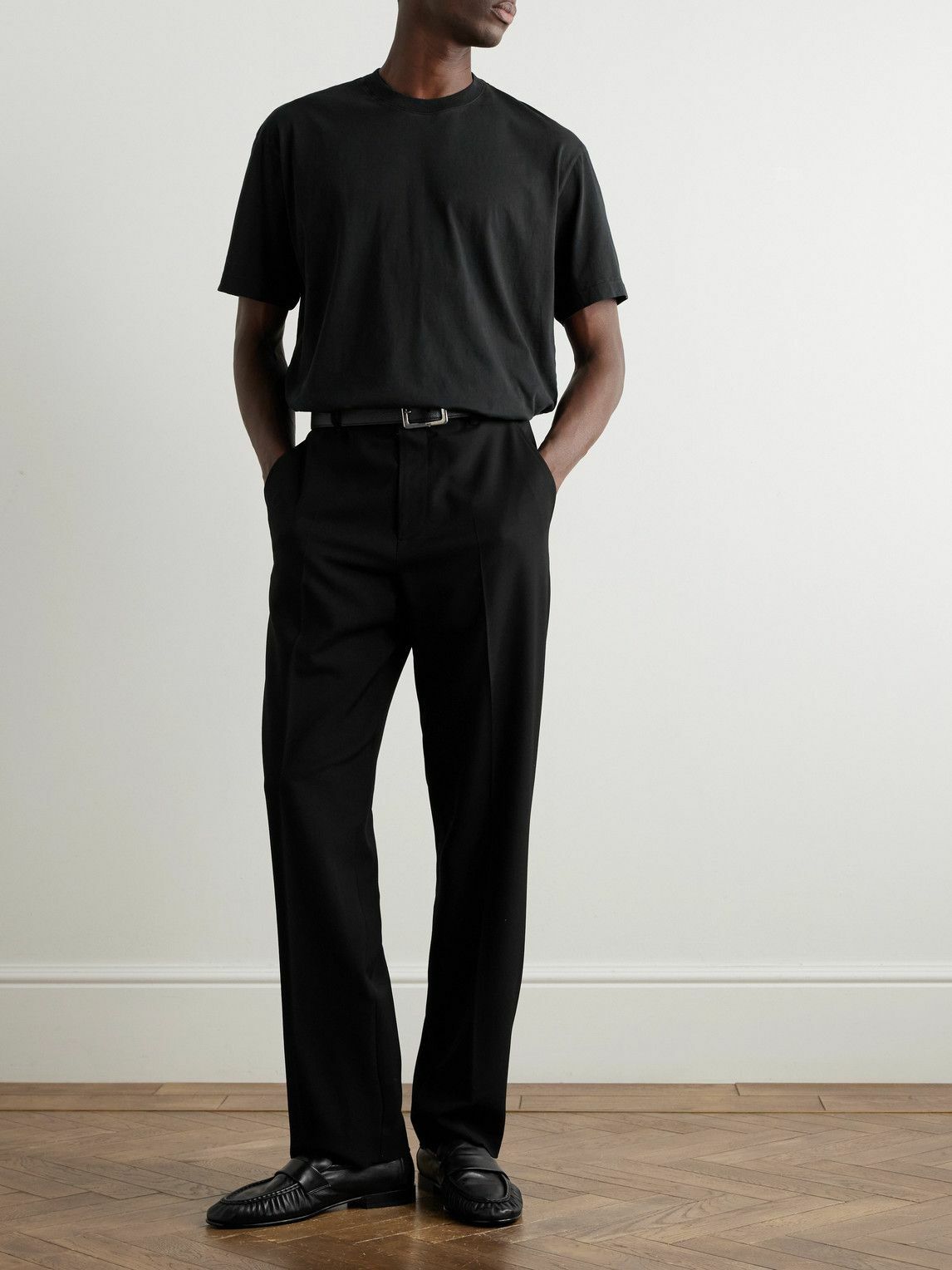 SSAM - Charlie Organic Cotton-Jersey T-Shirt - Black