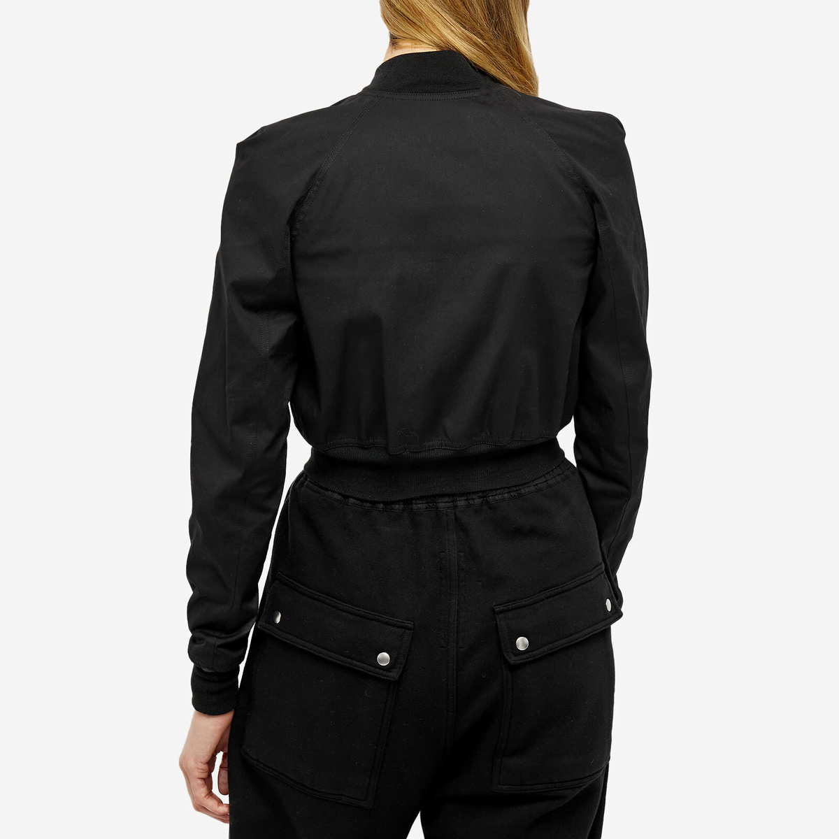 【美品】Rick Owens CROPPED FLIGHT BOMBER Rick Owens Women's Cropped Flight Bomber Jacket in Black