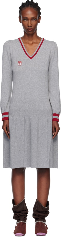 Photo: Kiko Kostadinov Gray Vivian Jumper Midi Dress