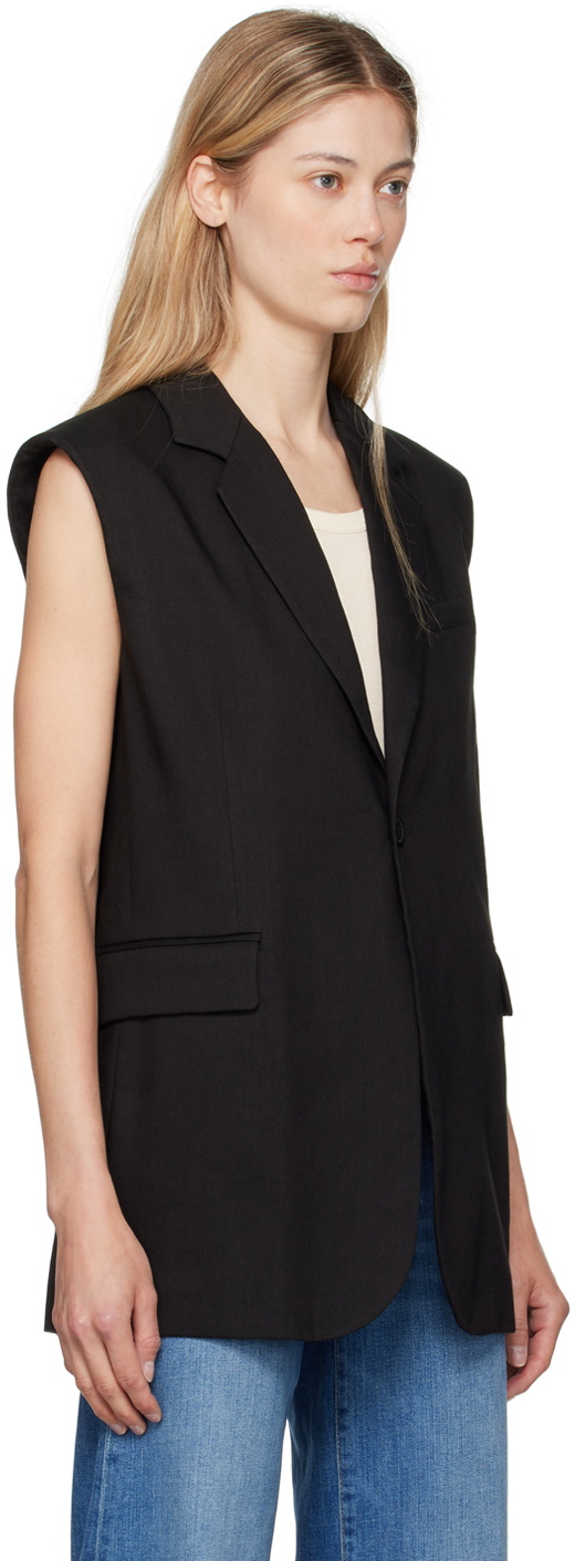 FRAME Black Oversized Vest