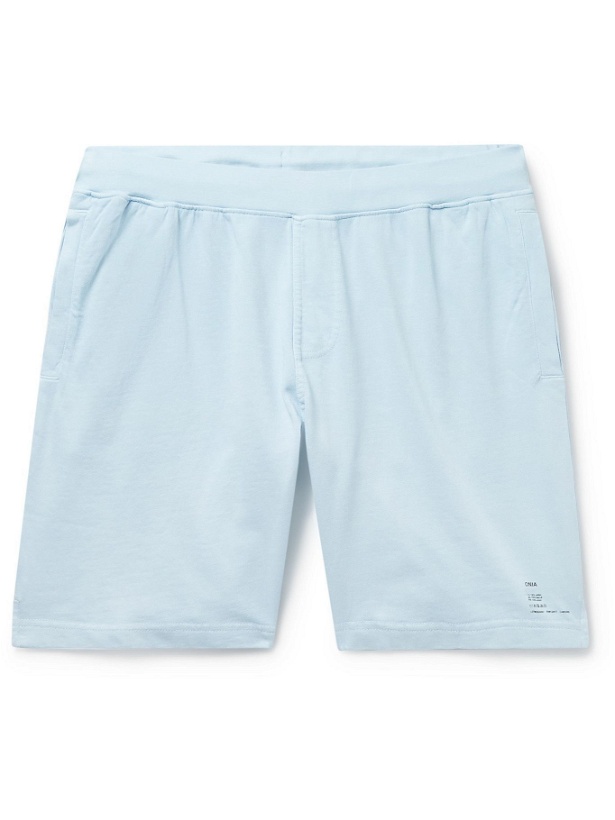Photo: Onia - Garment-Dyed Cotton-Jersey Shorts - Blue