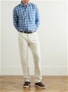 Peter Millar - Fillmore Spread-Collar Checked Cotton-Twill Shirt - Blue