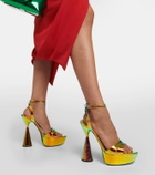 D'Accori Skye mirrored faux leather platform sandals
