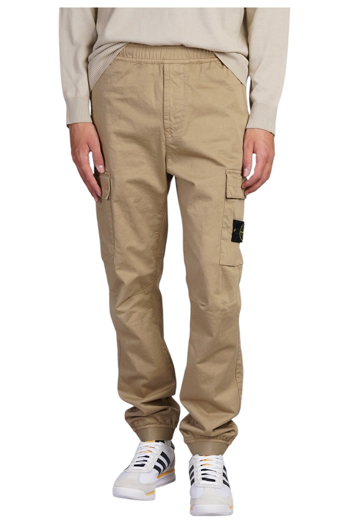 Ghost Compass cotton cargo pants in beige - Stone Island