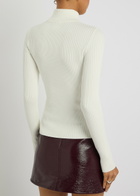 Courrèges Reedition Ribbed Knit Jumper White