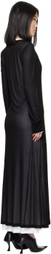 Helmut Lang Black & White Double Layer Maxi Dress
