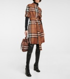 Burberry - Checked wool shirt dress
