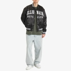 Billionaire Boys Club Men's College Satin Bomber Jacket in Black