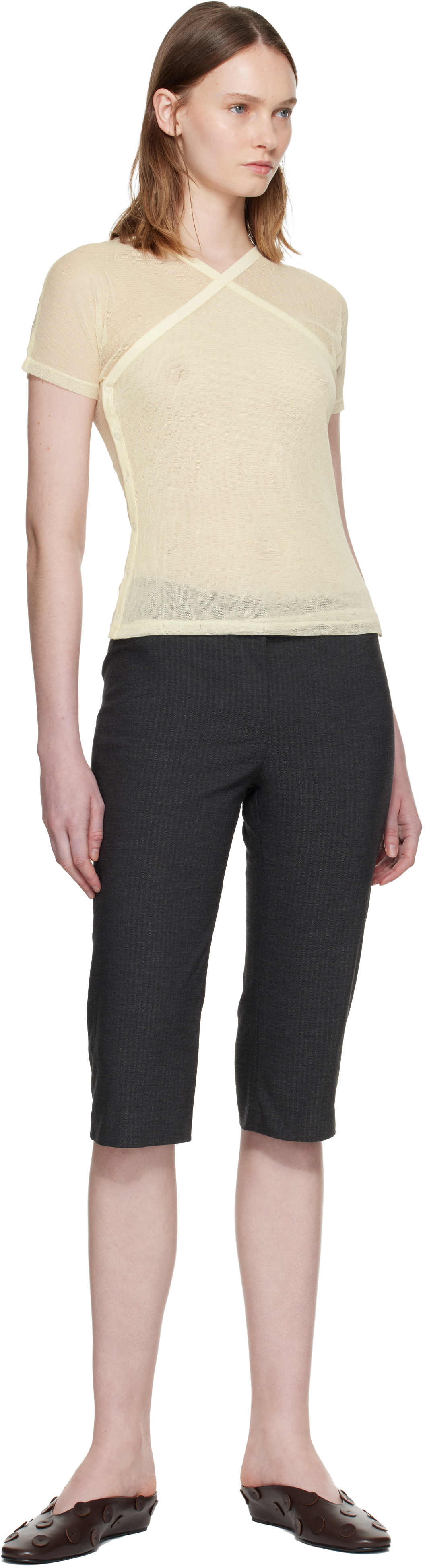 Paloma Wool Off-White Olimpia Mesh T-shirt