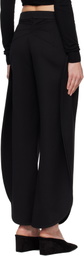 ALAÏA Black Petal Wool Trousers