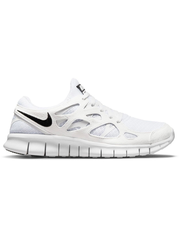 Photo: Nike - Free Run 2 Rubber and Suede-Trimmed Mesh Running Sneakers - White