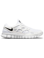 Nike - Free Run 2 Rubber and Suede-Trimmed Mesh Running Sneakers - White