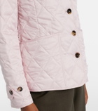 Burberry Corduroy-trimmed quilted jacket