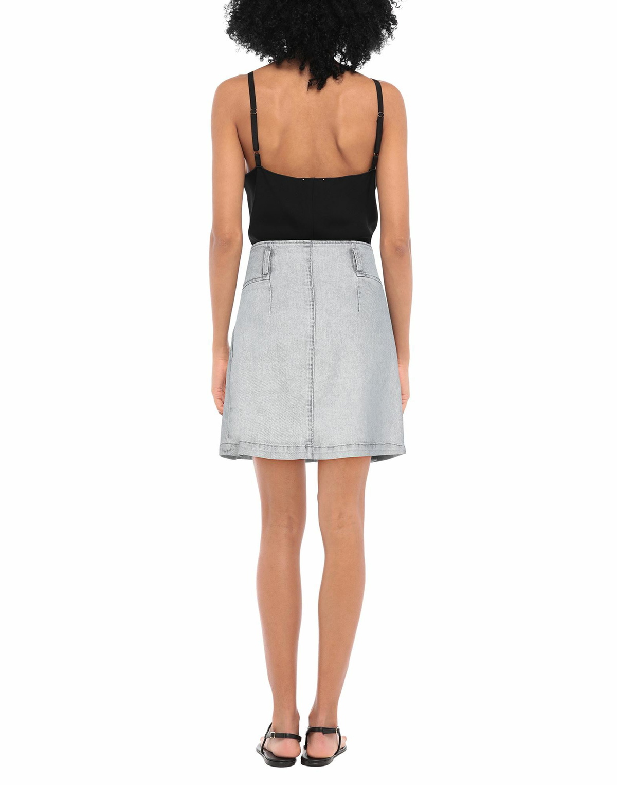 Alberta Ferretti Womens Denim skirt in Grey