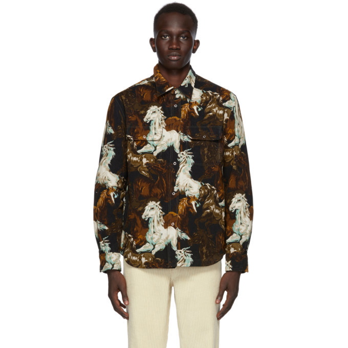 Photo: Kenzo Black and Brown Chevaux Jacket