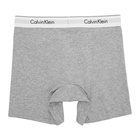 Calvin Klein Underwear Two-Pack Black and Grey Low-Rise Boxer Briefs