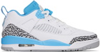 Nike Jordan White & Blue Jordan Spizike Low Sneakers
