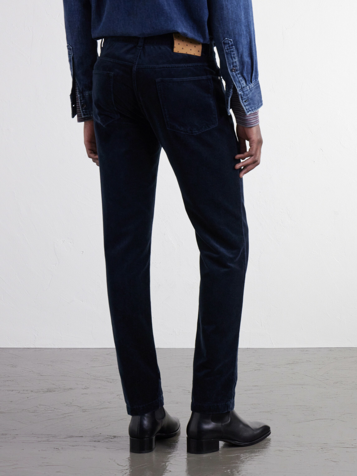 Massimo Alba - Straight-Leg Cotton-Velvet Trousers - Blue