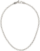 Emanuele Bicocchi Silver Pearl Spacers Necklace