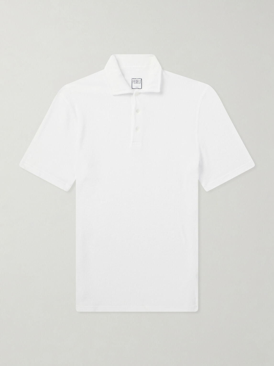 FEDELI - Mondial Cotton-Terry Polo Shirt - White