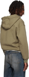 Rhude Khaki Classique Zip Up Hoodie